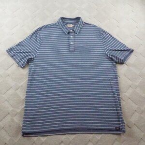 Faherty Polo Shirt Mens Extra Large Striped Polo Formal Preppy
